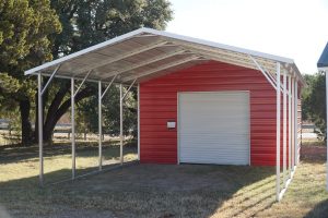 red metal carport