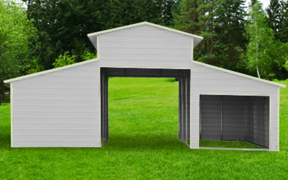lelands metal barn in gray